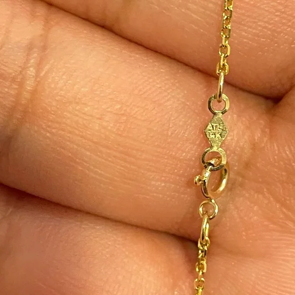 Solid 14k Gold Pearl Necklace